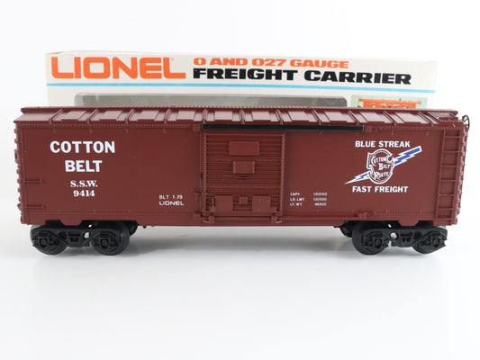 Cotton Belt Blue Streak SSW 9414 Boxcar Model Train Lionel O 6-9414 vibrant freight box car Southern Pacific