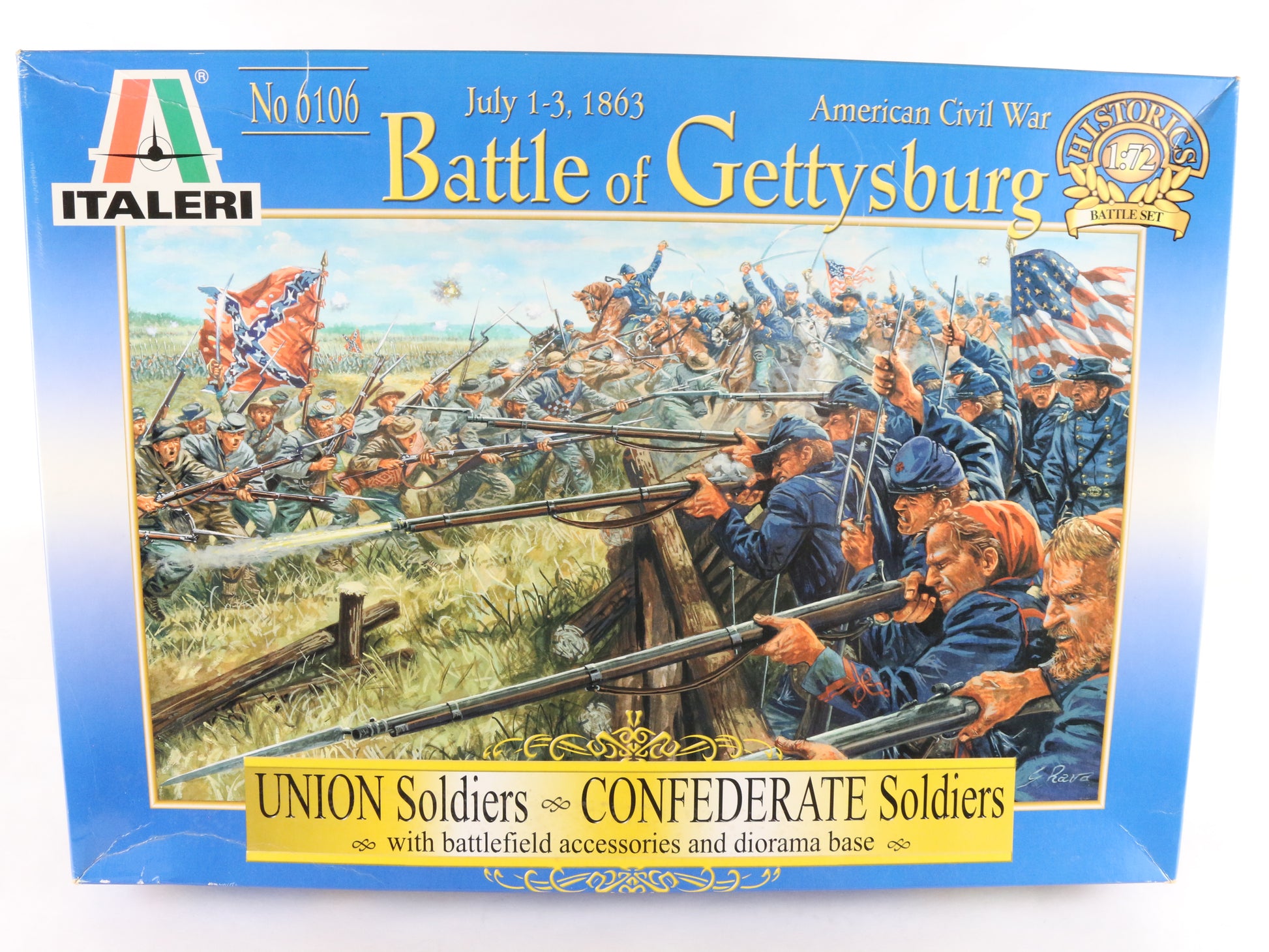 Battle Of Gettysburg Civil War Battle Set Italeri 1:72 Union & Confederate Army