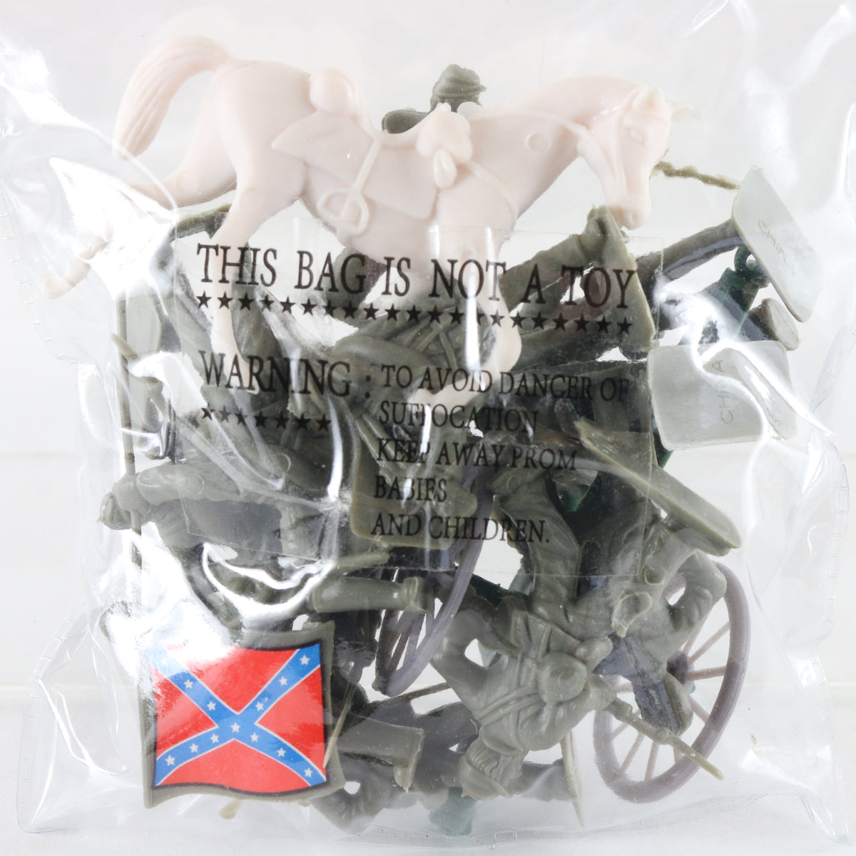 Set Of American Civil War Confederate Soldiers 2.5" Plastic Figures Americana
