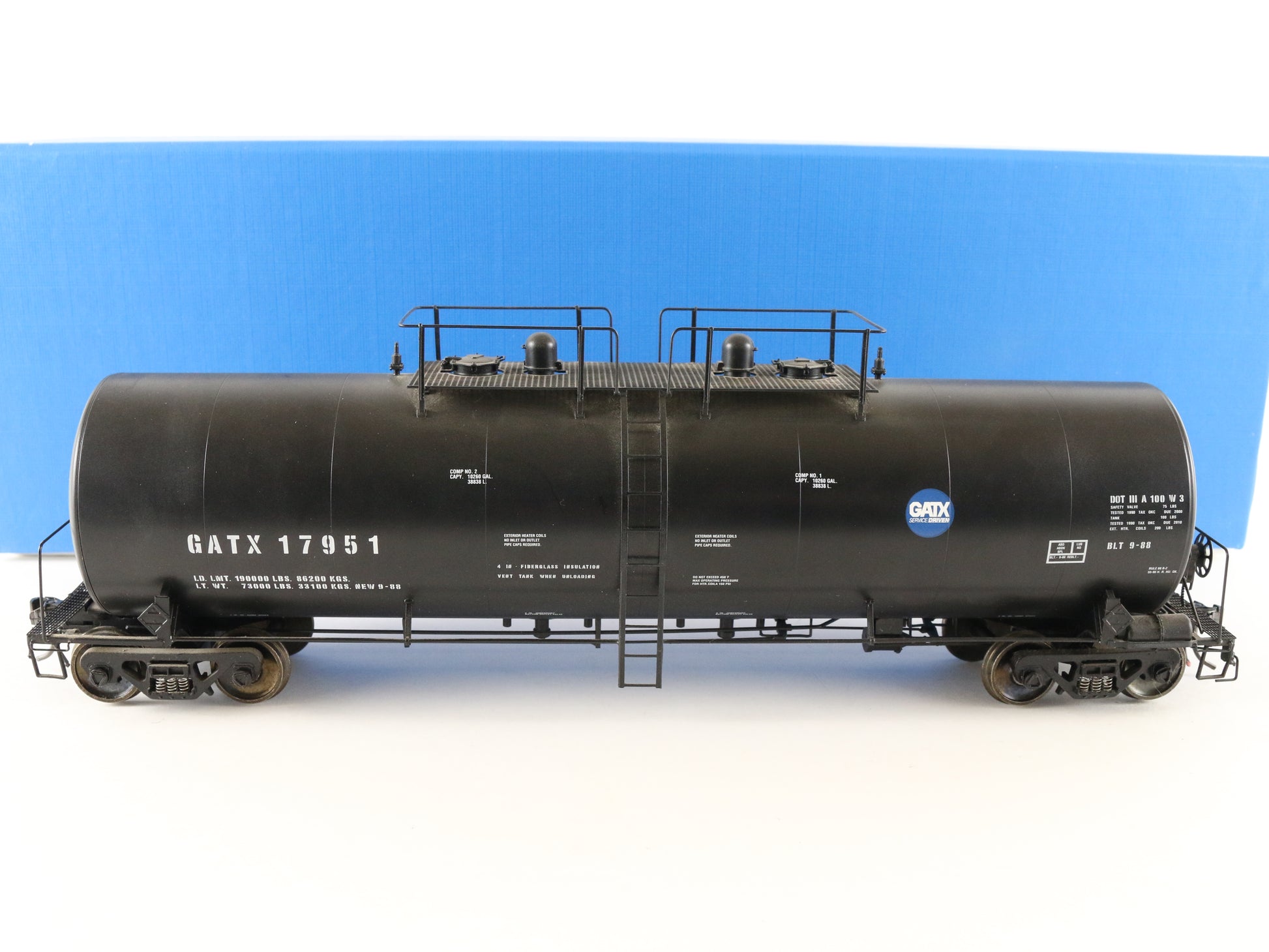 Pecos River Brass O Scale GATX 17951 Trinity Tank Car Brass Train 4460P 