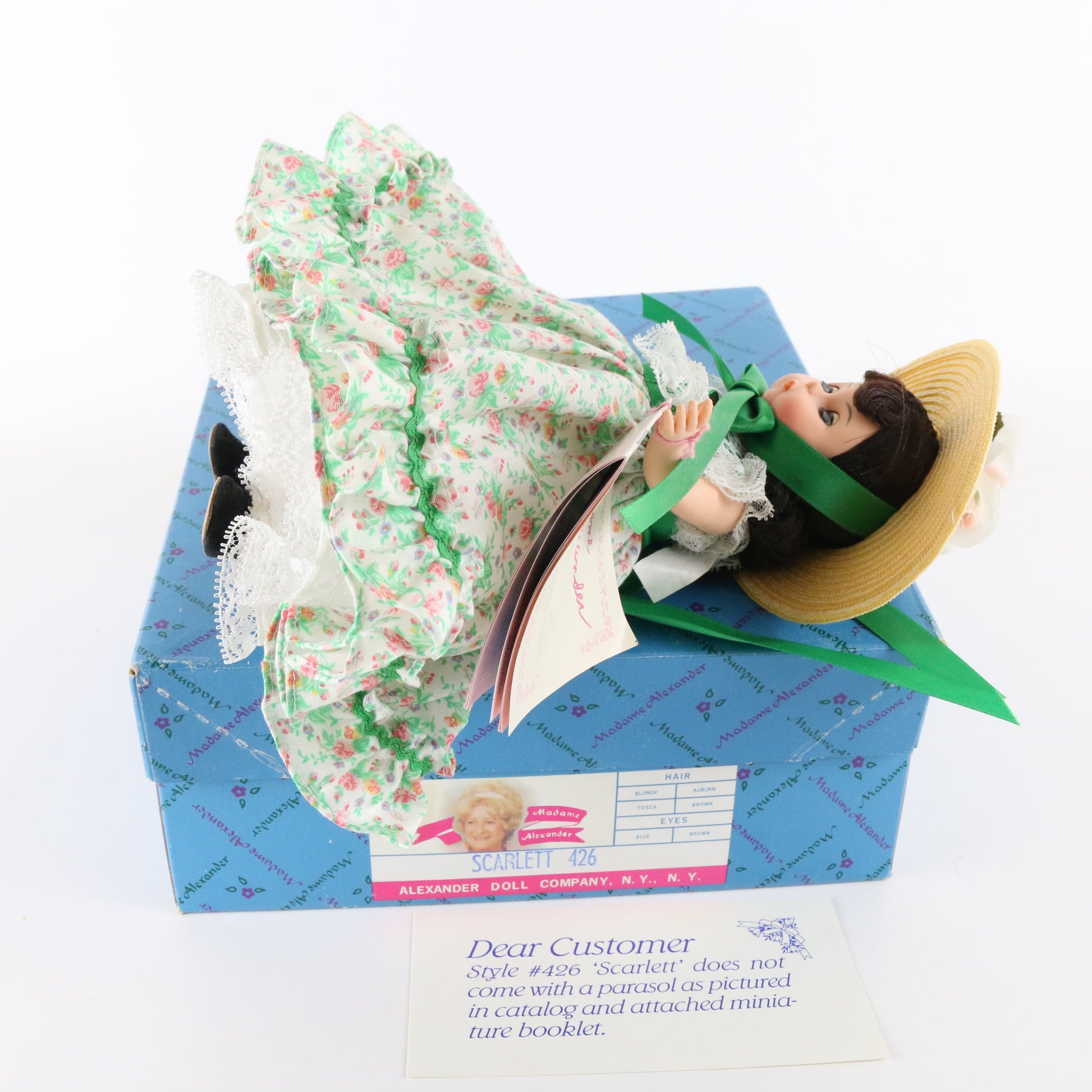 Scarlett Madame Alexander Green Dress Girl Doll 8" 426