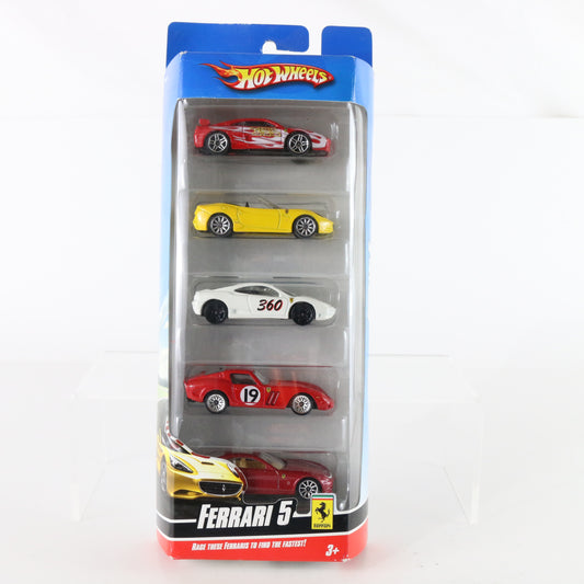 Set of 5 Ferrari Diecast Cars Hot Wheels 2010 1:64