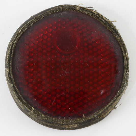 Vintage Red Glass Reflector Tail Light Cover Lens Pivo