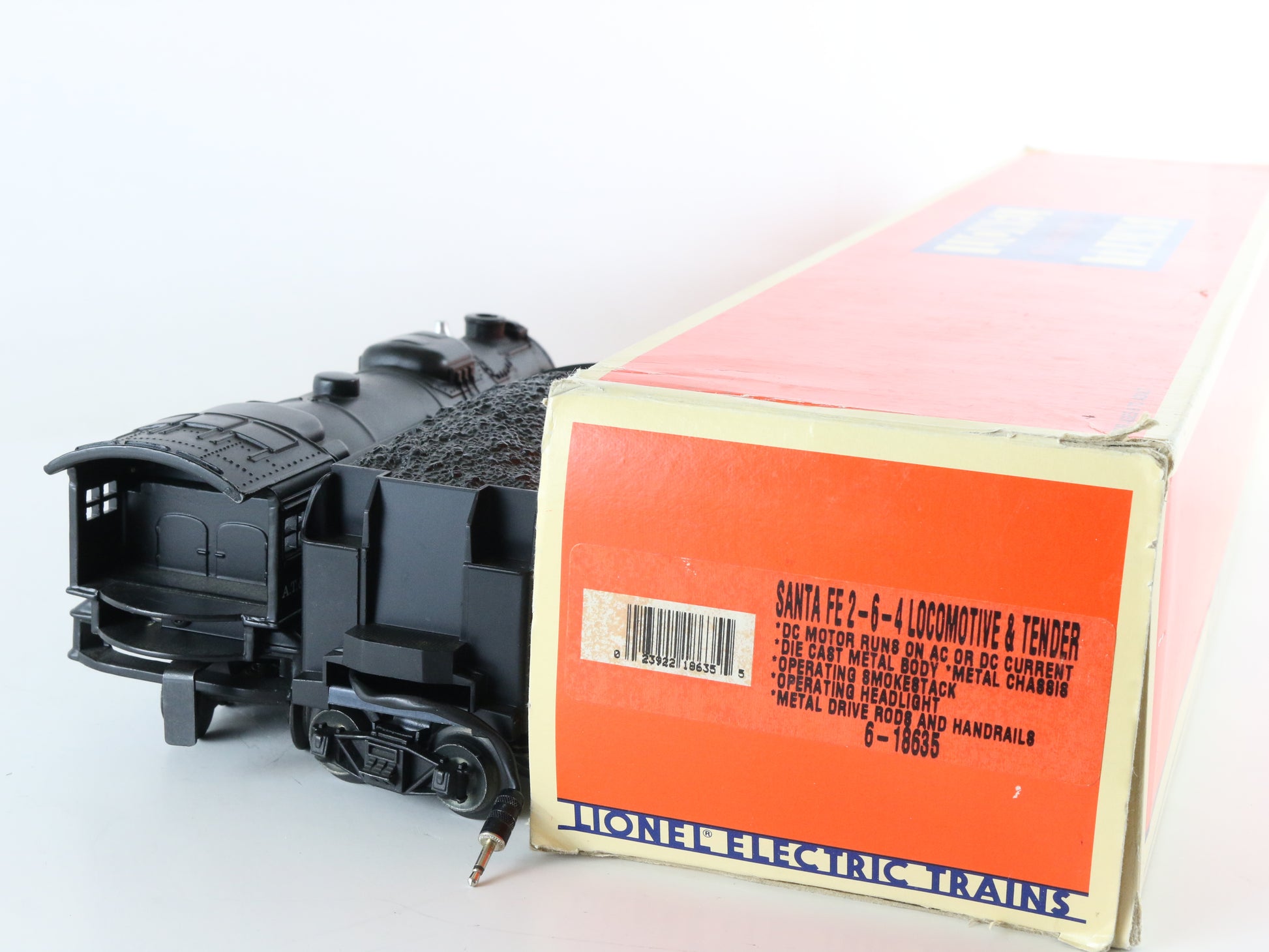 Lionel O 6-18635 Santa Fe ATSF 2-6-4 Steam Locomotive & Tender