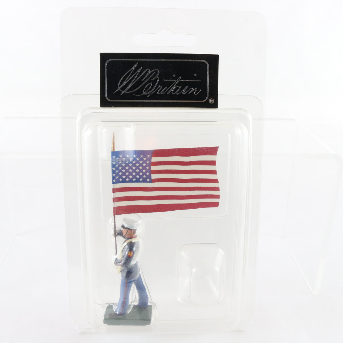 US Marine Standard Bearer Flag Soldier Britains 1:32 43079 Metal Figure
