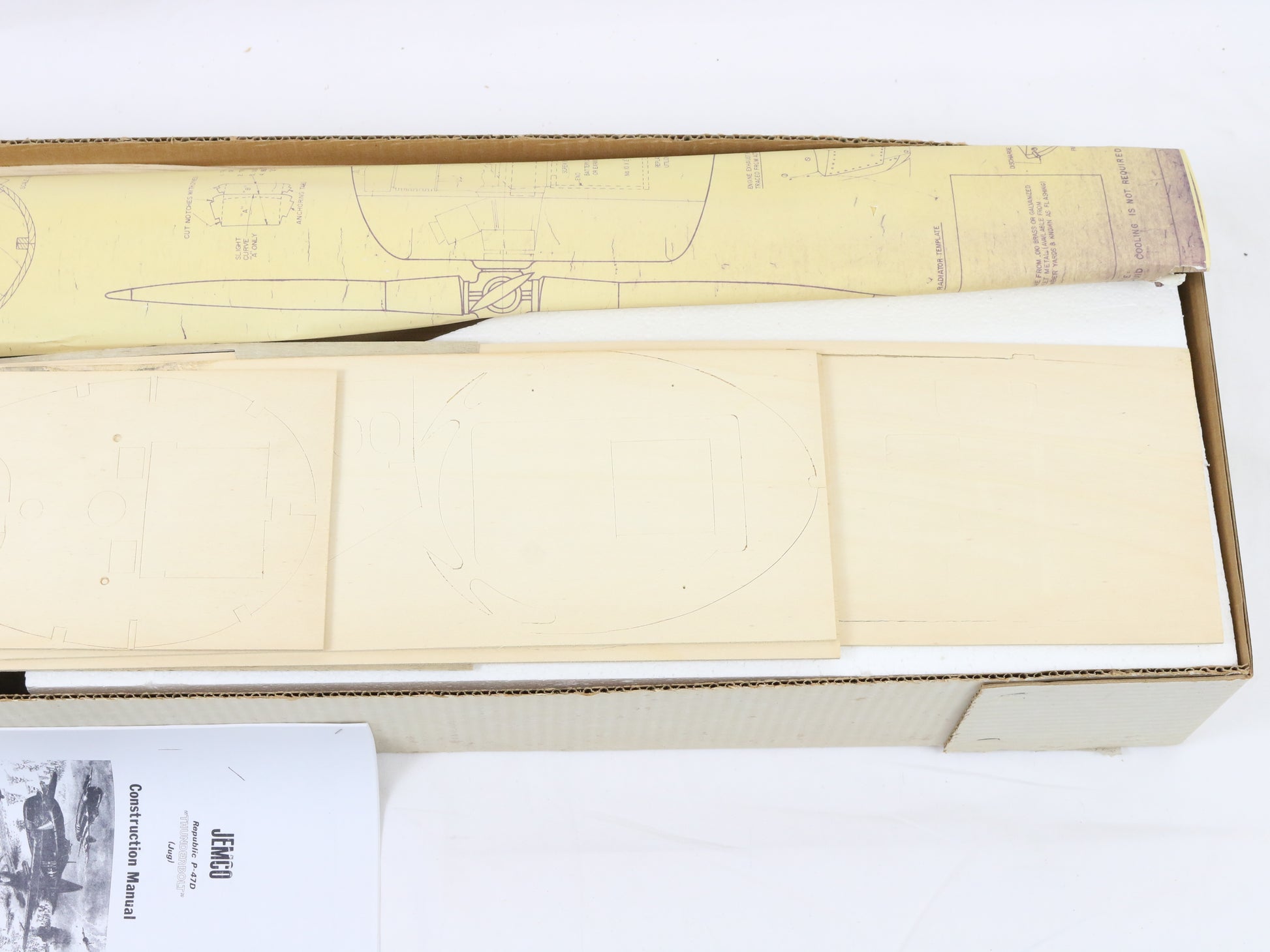 Jemco Dynaflite Republic P-47d Thunderbolt 54" Wingspan Wood Plane Kit