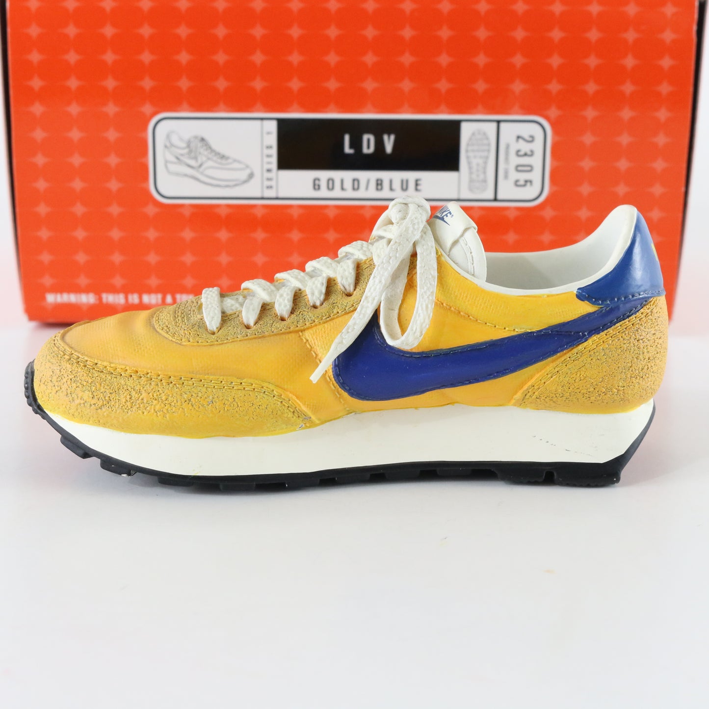 Nike Classics Bowen Ldv Gold & Blue Series 1 Ceramic Collectible Shoe 2305