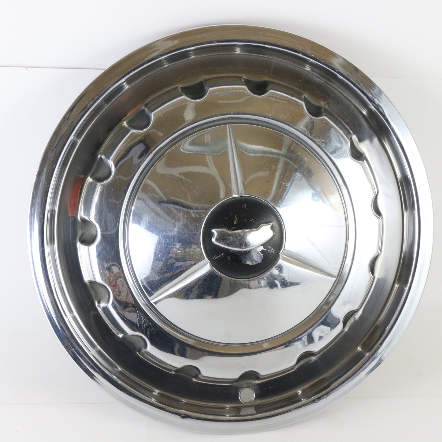 Lot Of 2 1957 Chevrolet Bel Air Metal Wheel Hubcap 14.5"