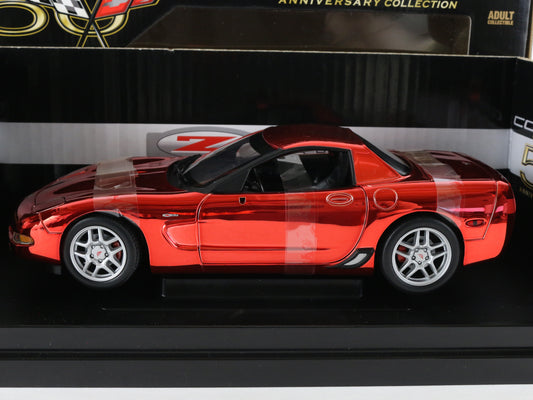 2003 Chevy Corvette 50th Anniversary Red Chrome ERTL 1:18 LE Of 500 29404pc