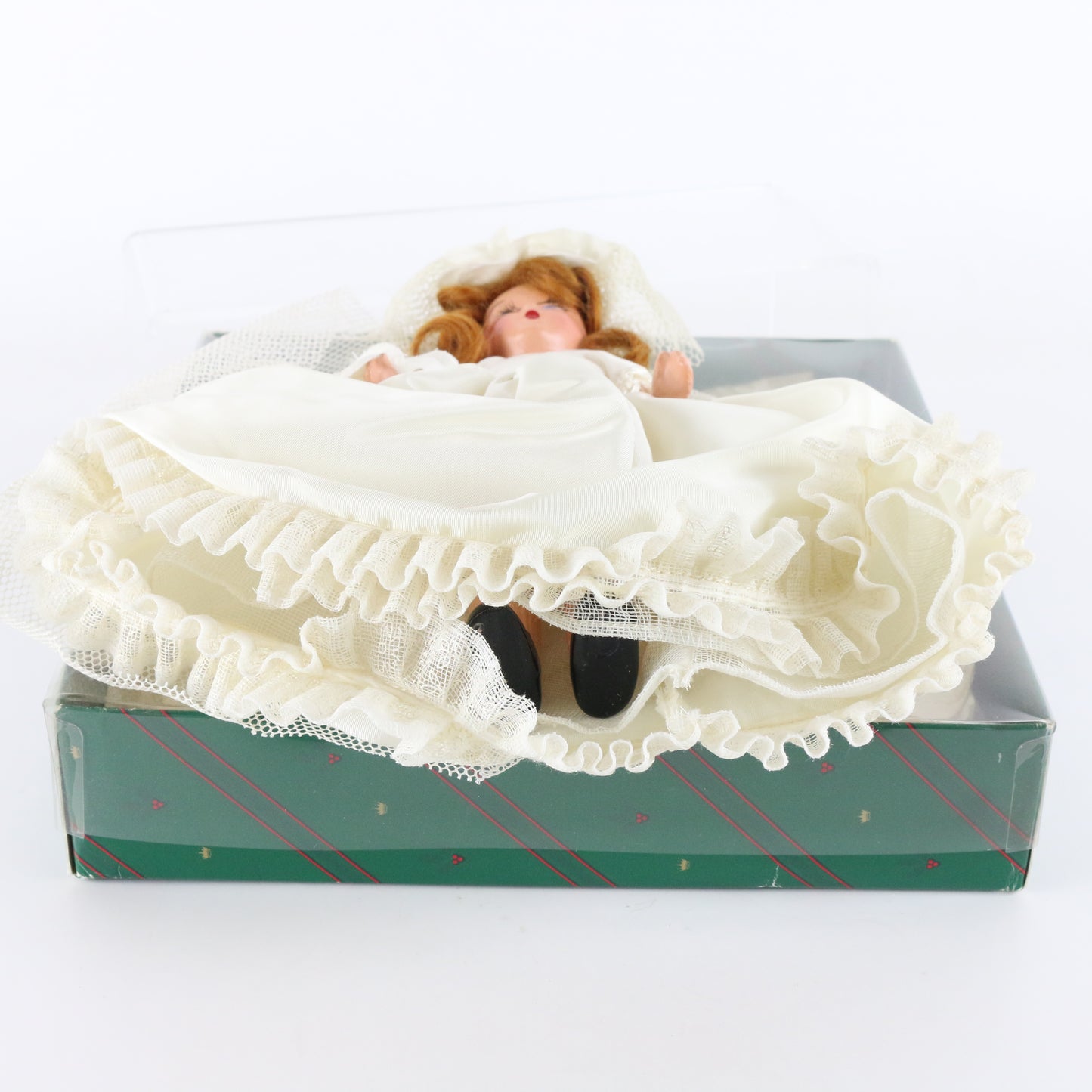 Vintage 1930s Nancy Ann Storybook Wedding Dress Girl Bisque Doll 7.5"