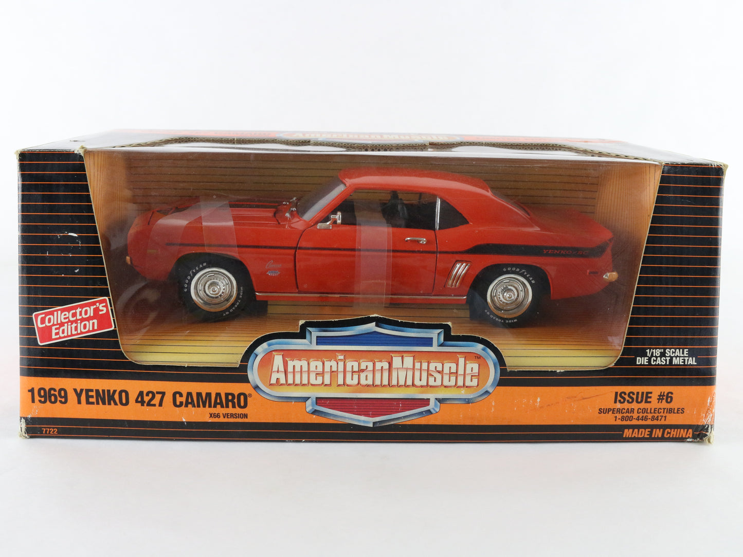 1969 Chevy Camaro Yenko 427 X66 Orange American Muscle ERTL 1:18 LE of 3000