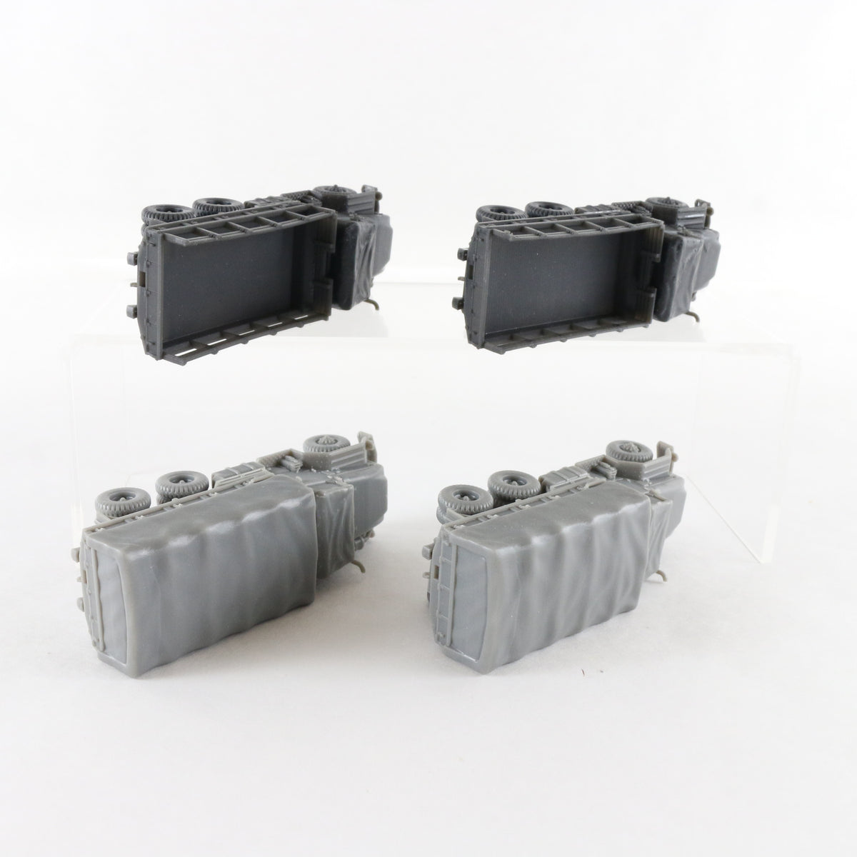 Lot Of 4 M54 Transport Truck Covered & Open 1:72 3D Printed Military Models