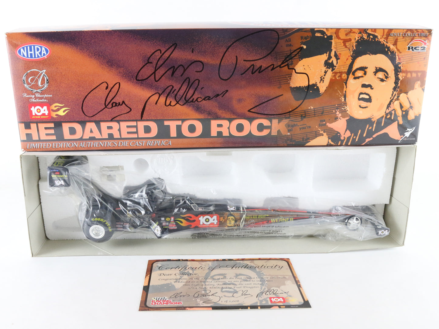 Millican Lehman NHRA Top Fuel Dragster ELVIS Racing Champions 1:24 1 Of 1008