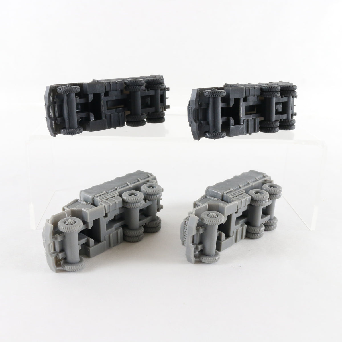 Lot Of 4 M54 Transport Truck Covered & Open 1:72 3D Printed Military Models