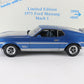 1971 Ford Mustang Fastback Mach 1 Blue #1163/5000 Danbury 1:24 Diecast Model