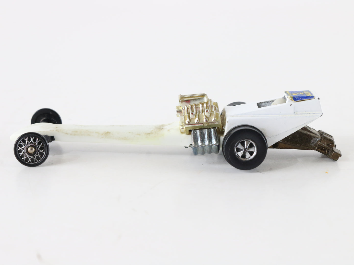 Vintage Hot Wheels Fuel Dragster Don Prudhomme Snake 1 White Mattel 1:64 5951002