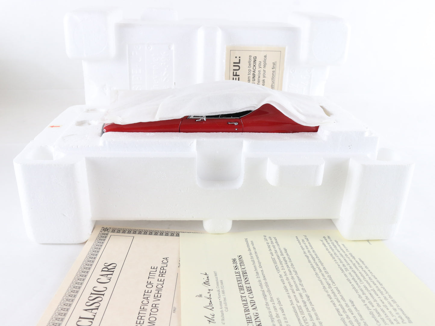 1968 Chevy Chevelle SS 396 Coupe Red Black Danbury Mint 1:24 Diecast Model