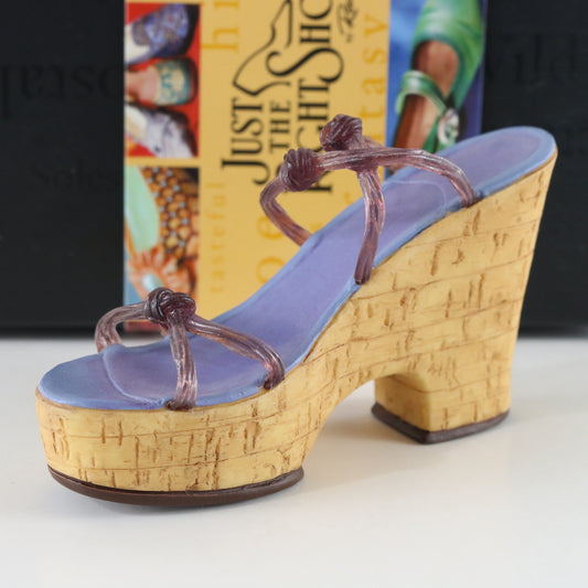Cork Wedge Resin Collectible Shoe