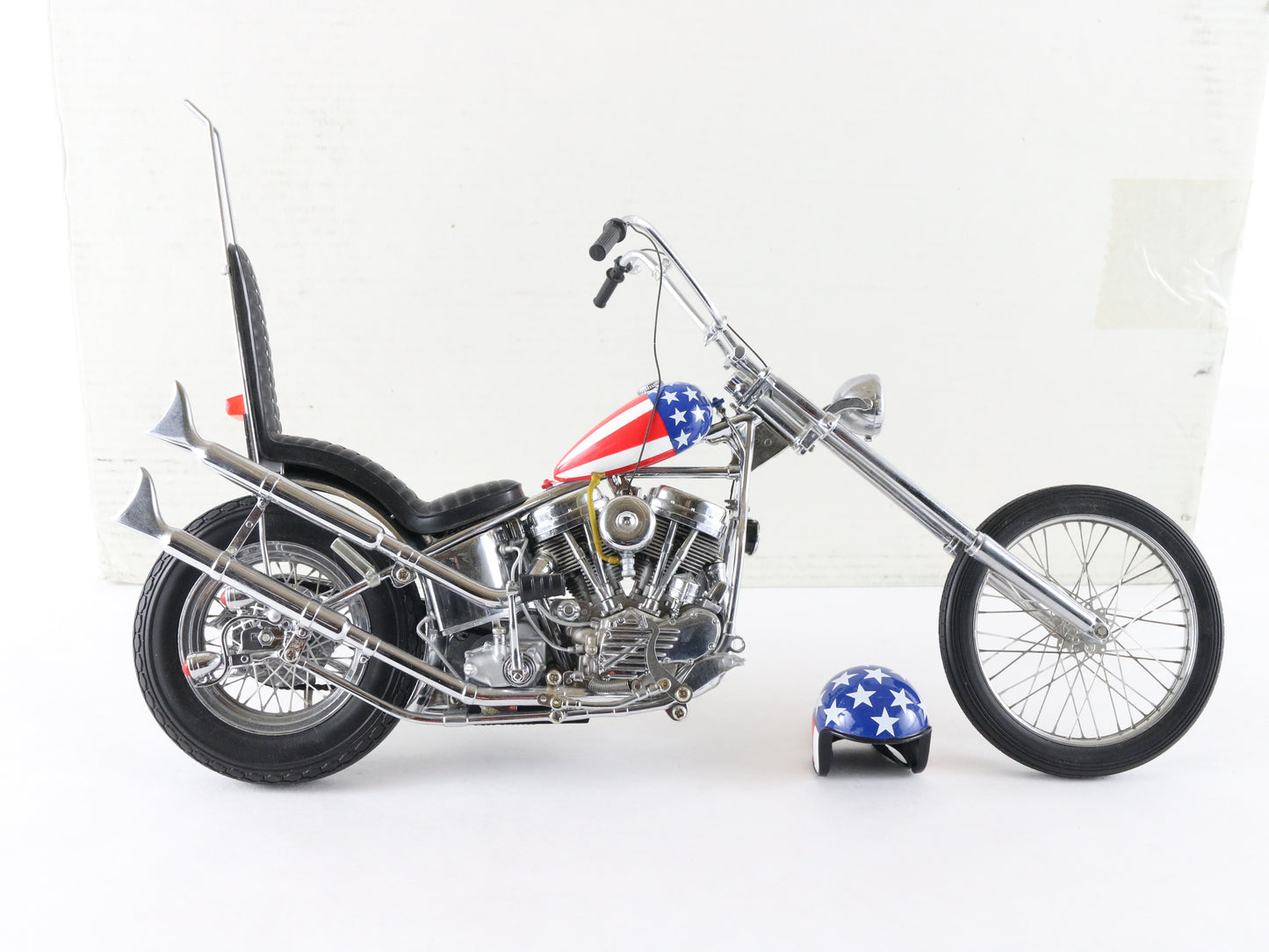 Easy Rider Chopper Red White Blue Cpt America Franklin Mint 1:10 B11WL73 w/ Box