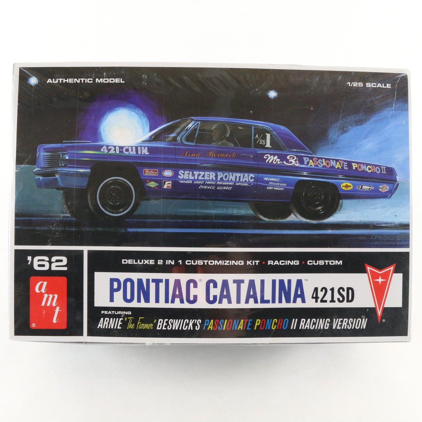 1962 Pontiac Catalina 421SD Passionate Poncho AMT 1:25 2 In 1 Model Kit AMT623