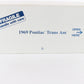 1969 Pontiac Trans Am Coupe Cameo White Blue Danbury Mint 1:24 Diecast Model