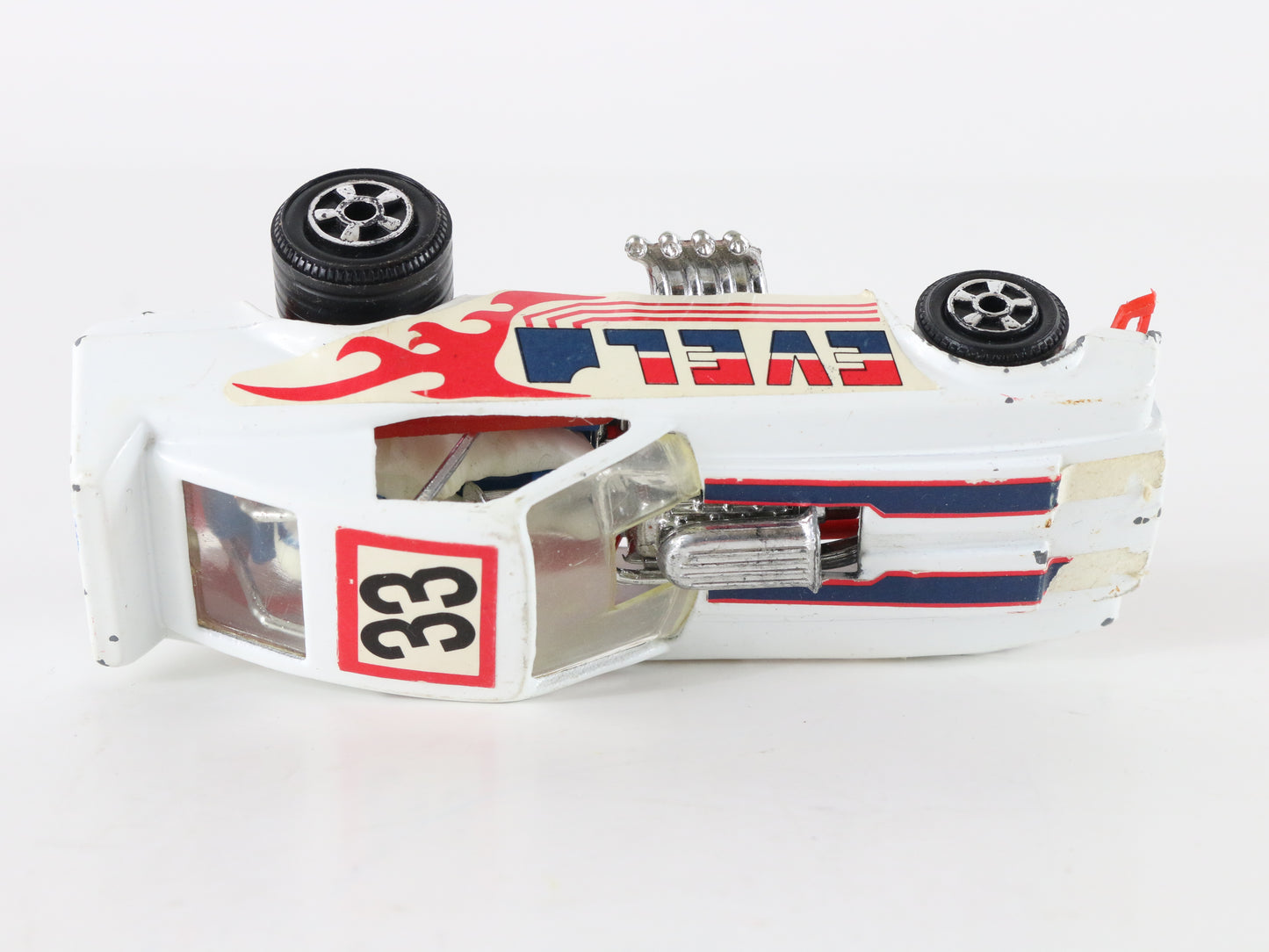 Vintage 1976 Evel Knievel Diecast Funny Car Ideal Toys 1976 A-1453 4.5"