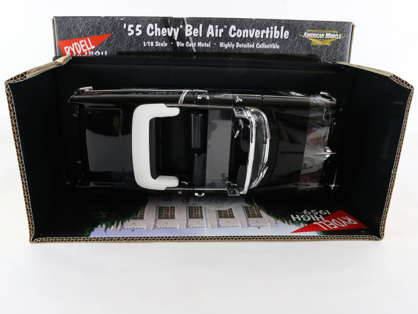 1955 '55 Bel Air Convertible Black Grease Movie American Muscle ERTL 1:18 36602