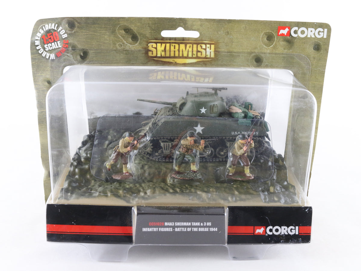 Sherman Tank US Figures Battle The Bulge 1944 Diorama Corgi 1:50 CC51028 Sealed