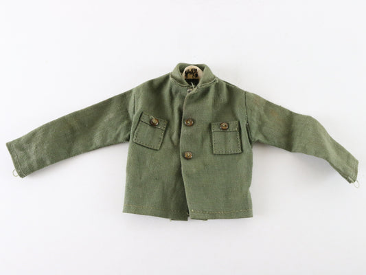  1964 Hasbro Gi Joe Olive Green Fatigue Jacket For 12” Figures Hong Kong