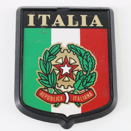 Italia Republica Italiana Italian Flag Plastic Automobile Badge