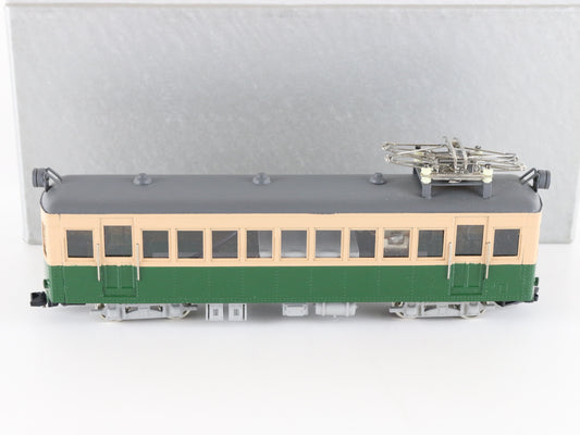 Coral Ueda Kotsu Moha Japan N Painted Brass Trolly Car W/ Pantograph