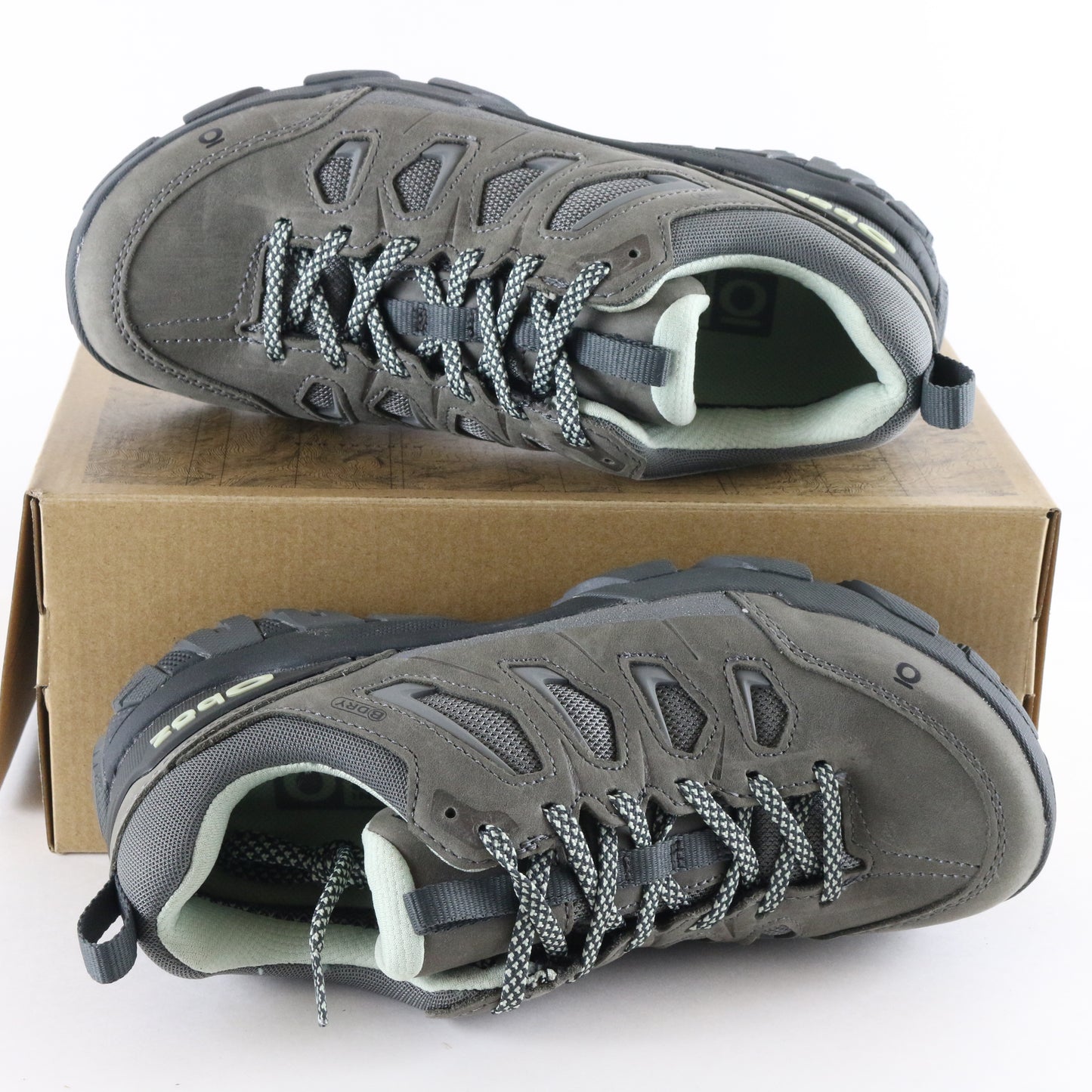 Oboz Sawtooth X Low B-dry Womens Hazy Gray Waterproof Hiking Boots Size 7 Wide