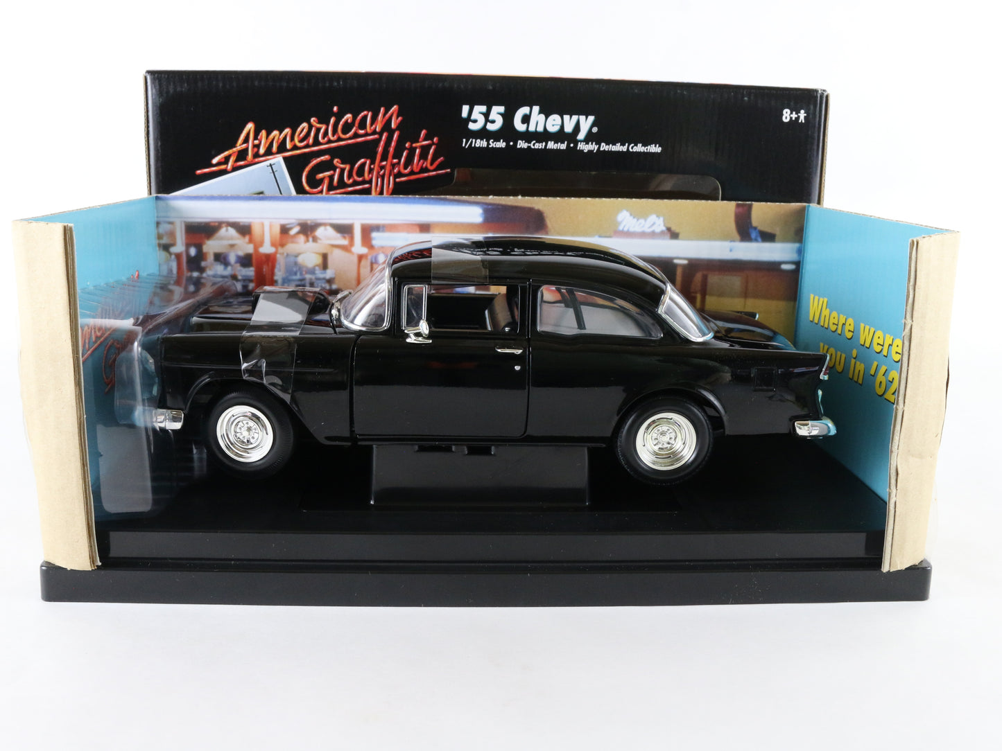 1955 '55 Chevrolet Chevy Black American Graffiti ERTL 1:18 Diecast Model 32080