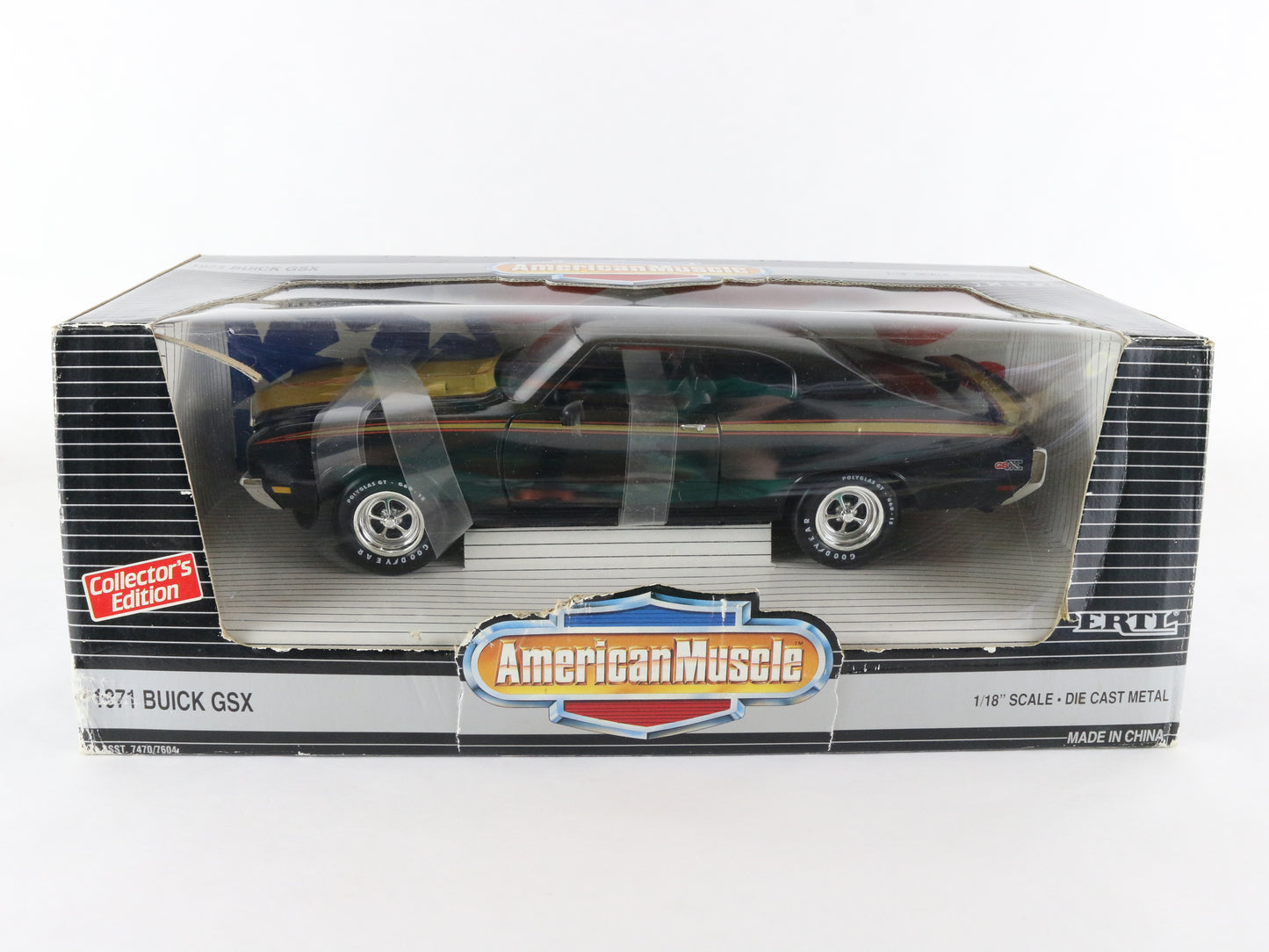 1971 Buick GSX Black Gold ERTL American Muscle 1:18 Diecast Model Car 7604