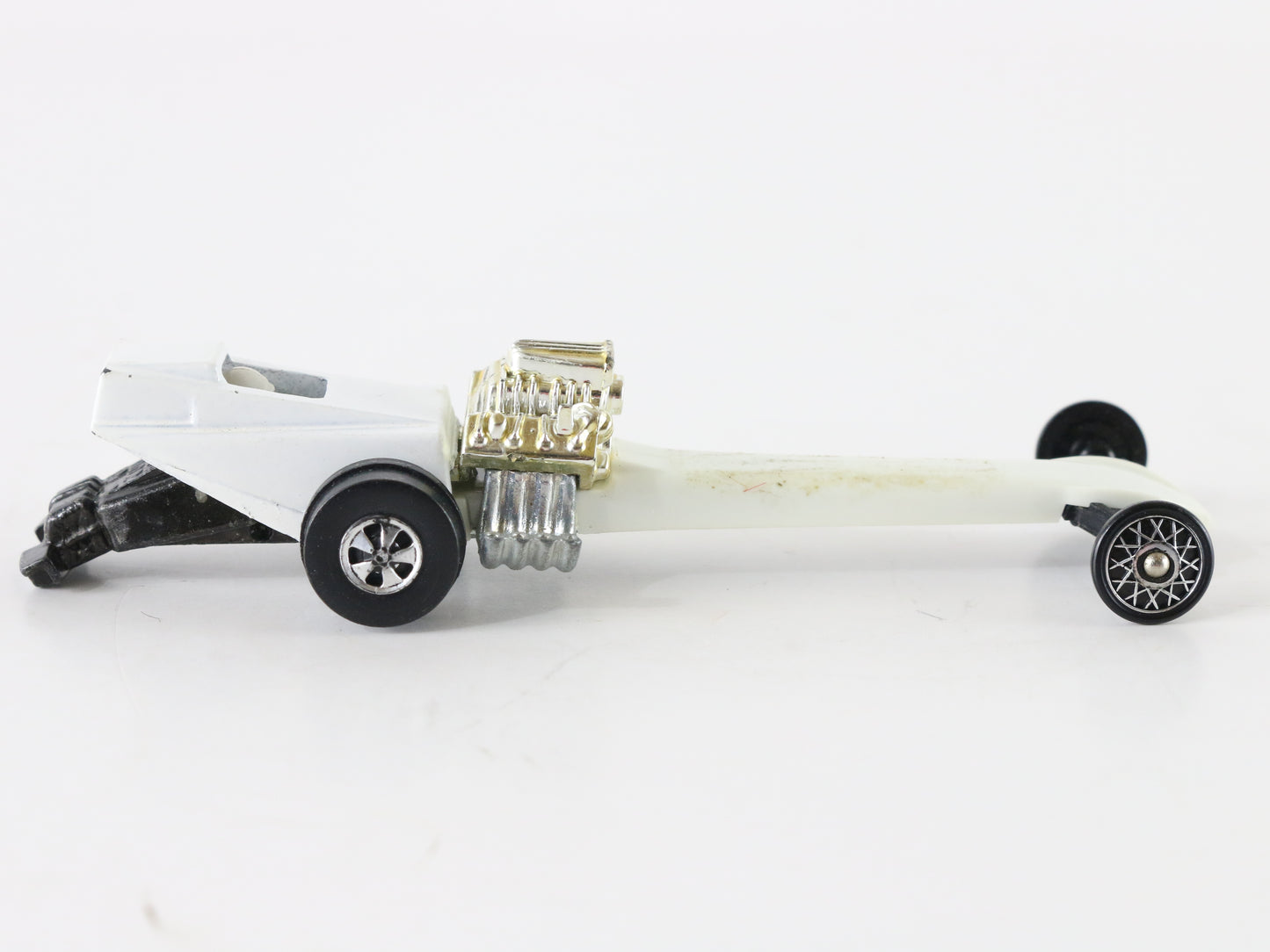 Vintage Hot Wheels White Fuel Dragster Don Prudhomme Snake 1 Mattel 1:64 5951002