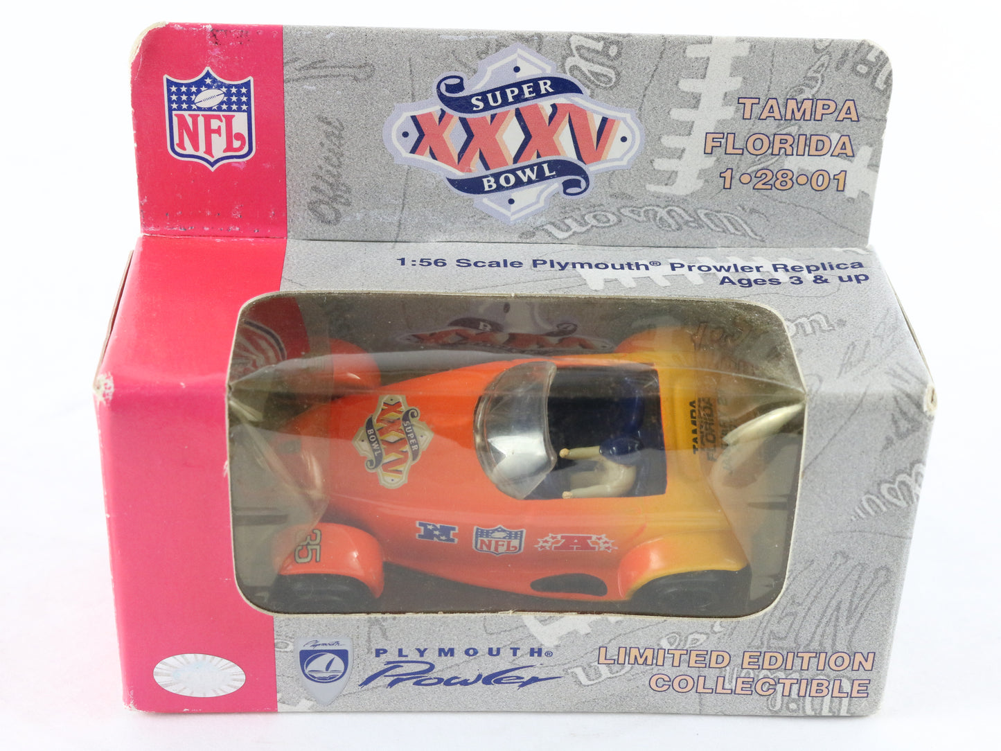 Plymouth Prowler Super Bowl XXXV 35 Tampa Florida White Rose 1:56 Scale