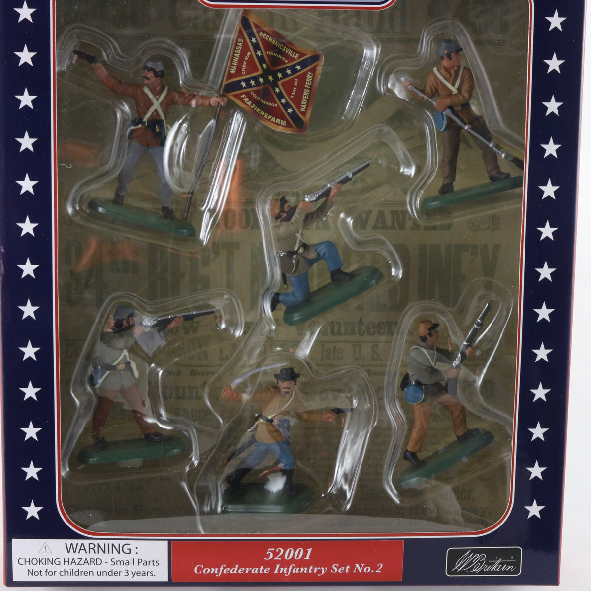 Confederate Infantry Set #2 American Civil War Britains 1:32 52001 Metal Figures