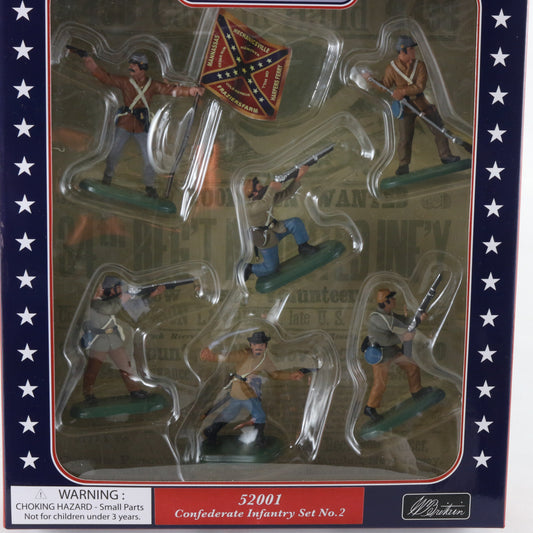 Confederate Infantry Set #2 American Civil War Britains 1:32 52001 Metal Figures