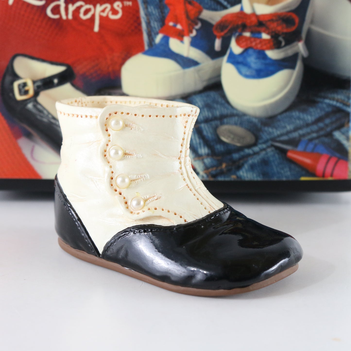 High Button Baby Resin Collectible Shoe