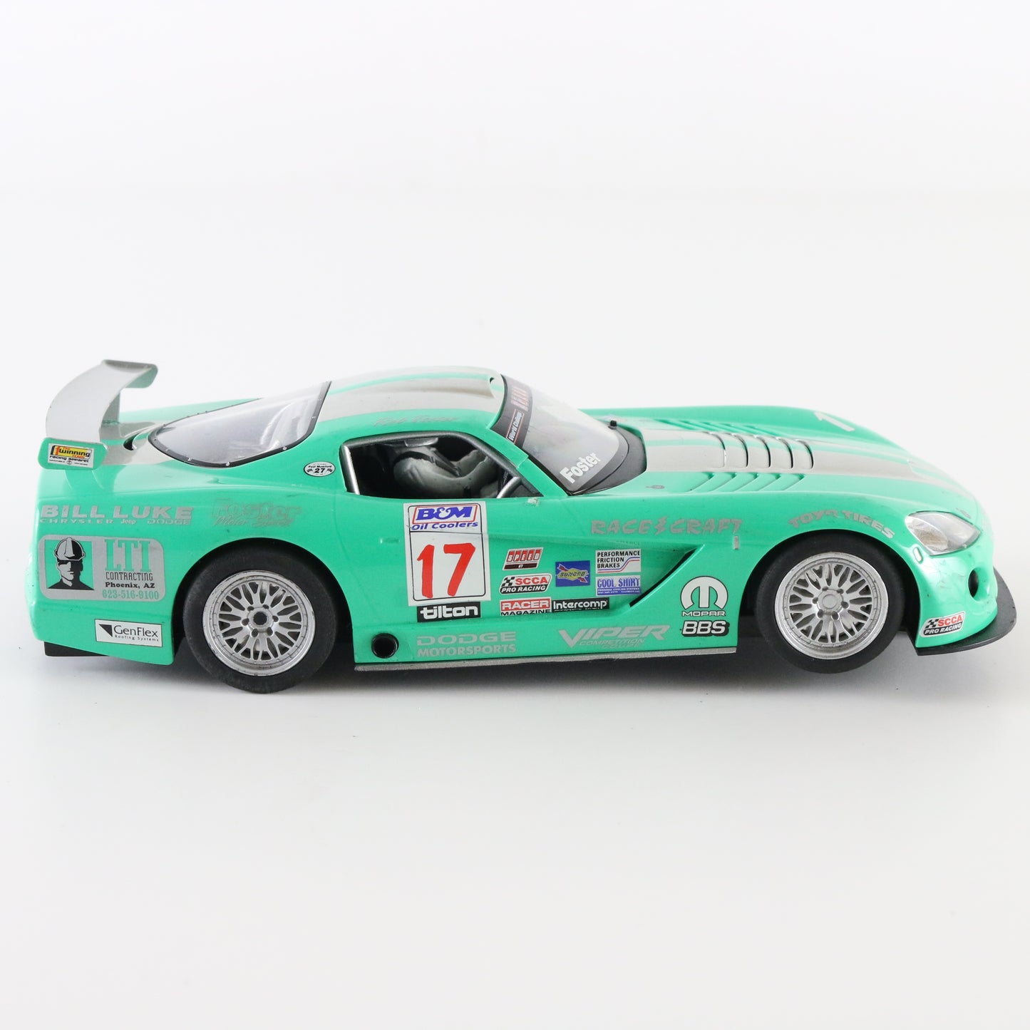 Scalextric Dodge Viper Foster B&M #17 green 1:32 slot car