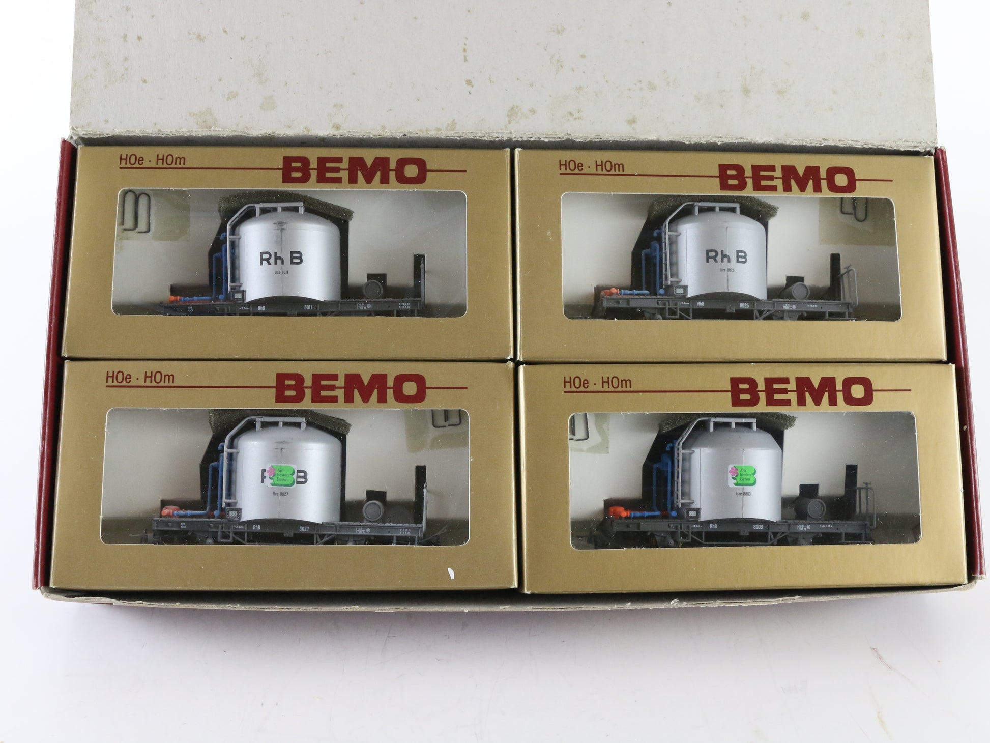 Bemo HOm RHB 2259 Cement Silo Cars Set of 4