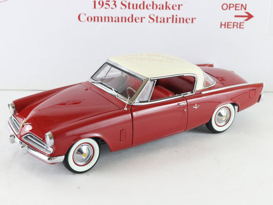 1953 Studebaker Commander Starliner Hardtop Red White Danbury Mint 1:24 Diecast