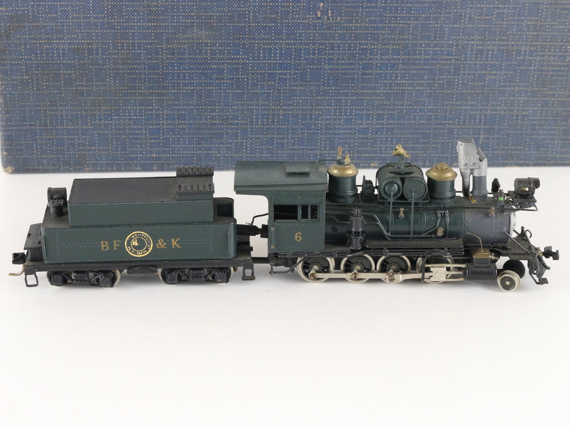 United HOn3 BF&K #6 Brass 2-8-0 Locomotive Engine & Tender