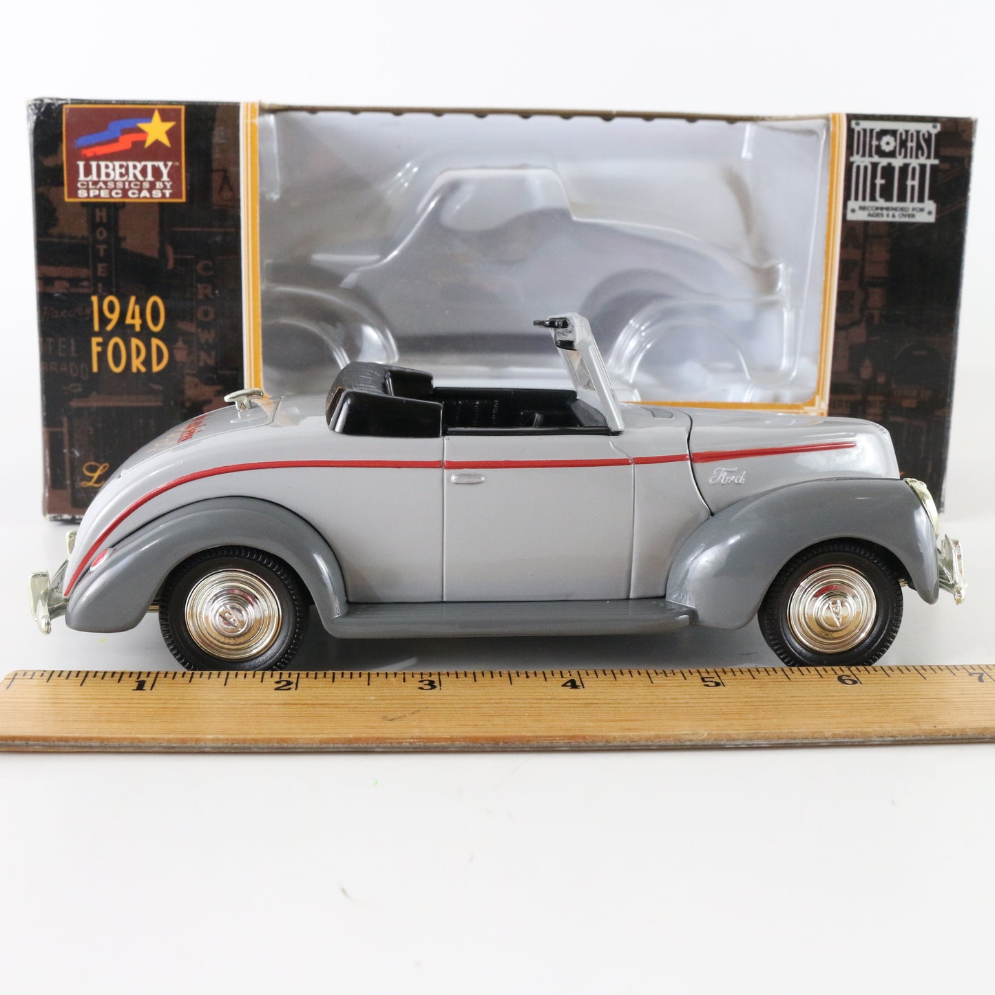 1940 Ford Convertible Gray & Black Liberty Classics Spec Cast 1:25 60003