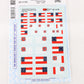 Lot Of 3 Battle Unit & National Flags Civil War Microscale HO 1:87