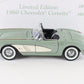 1960 Chevy Corvette Green White Convertible Limited Danbury Mint 1:24 2505