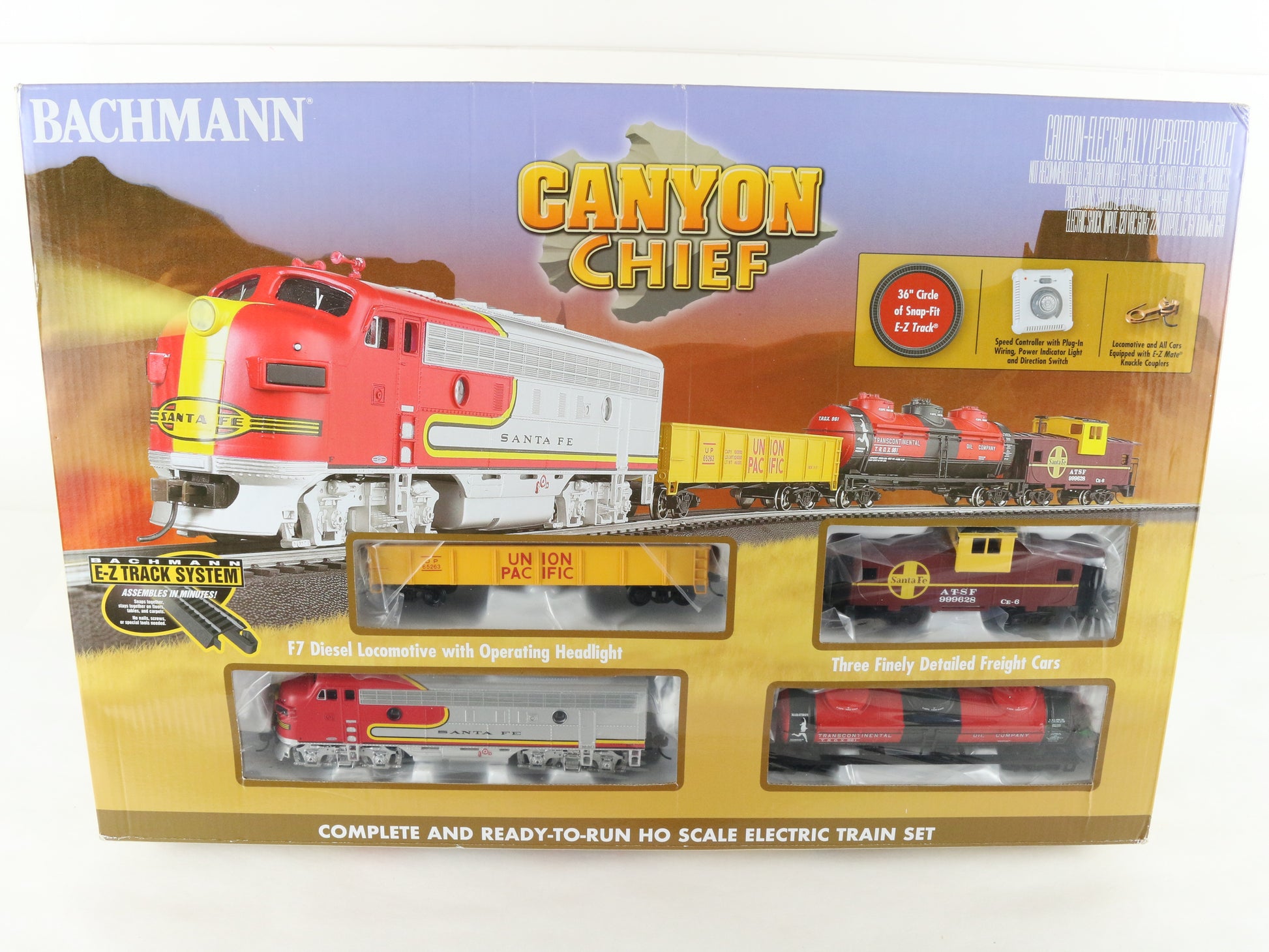 Bachmann HO 00740 Canyon Chief Santa Fe Diesel Locomotive Train Set