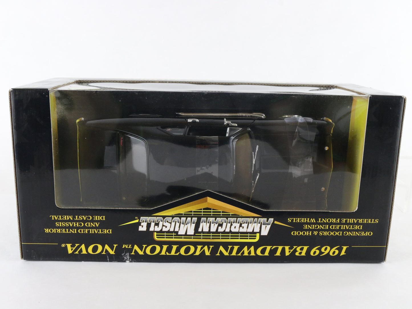 1969 Chevy Nova Baldwin Motion Black American Muscle ERTL 1:18 Model LE 32811