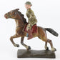 1930s Lineol running horse with riding soldier German cavalry composite toy