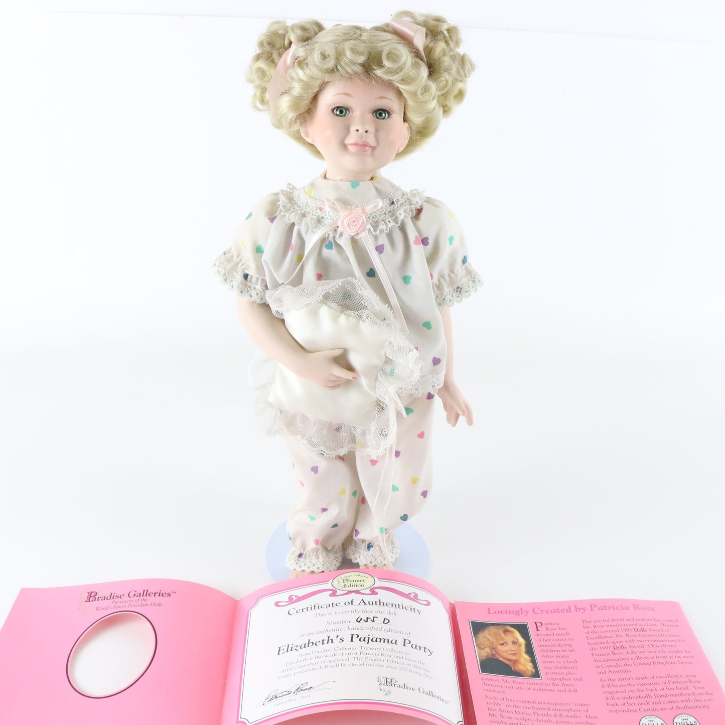 Elizabeths Pajama Party Paradise Galleries 14" Porcelain Doll 655d